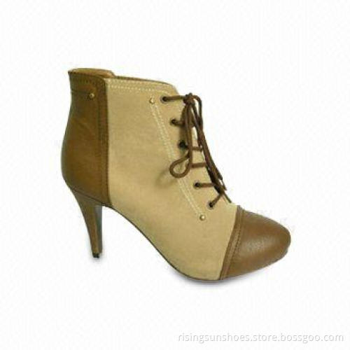 Women's Boots with PU/Fake Suede Upper/Fashion Lace-up Design/High Heels, Customized Designs